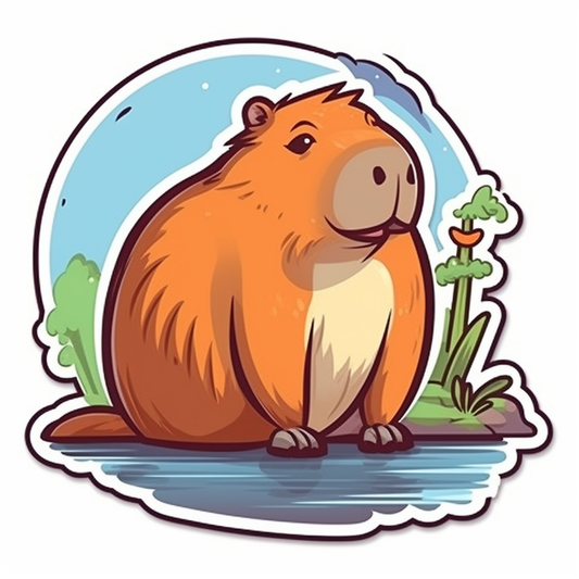 Capybara Vinyl Decal Sticker for Car, Laptop, Tumbler and more # 003467