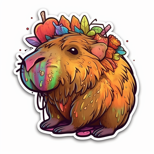 Capybara Vinyl Decal Sticker for Car, Laptop, Tumbler and more # 003478