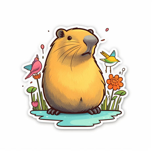 Capybara Vinyl Decal Sticker for Car, Laptop, Tumbler and more # 003486