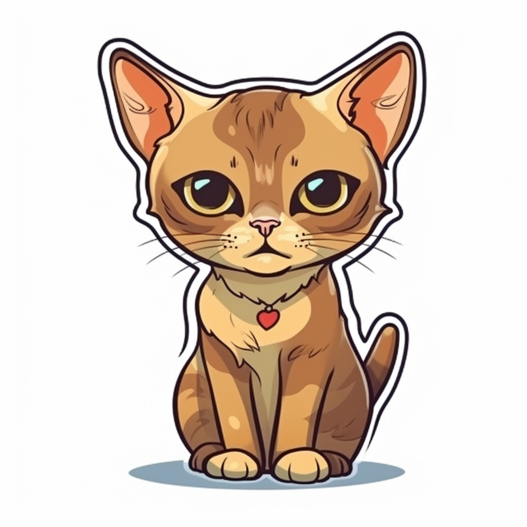 Abyssinian Cat Vinyl Decal Sticker for Car, Laptop, Tumbler and more # 002223