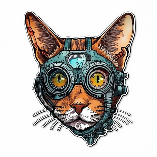 Abyssinian Cat Vinyl Decal Sticker for Car, Laptop, Tumbler and more # 002234