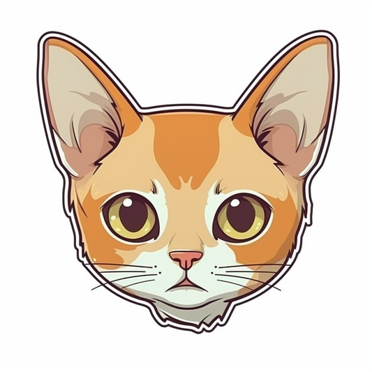 Abyssinian Cat Vinyl Decal Sticker for Car, Laptop, Tumbler and more # 001893
