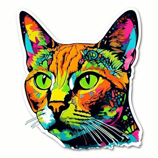 Abyssinian Cat Vinyl Decal Sticker for Car, Laptop, Tumbler and more # 002141
