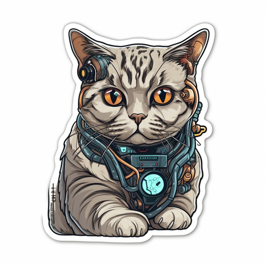 British Shorthair Cat Vinyl Decal Sticker for Car, Laptop, Tumbler and more # 0076