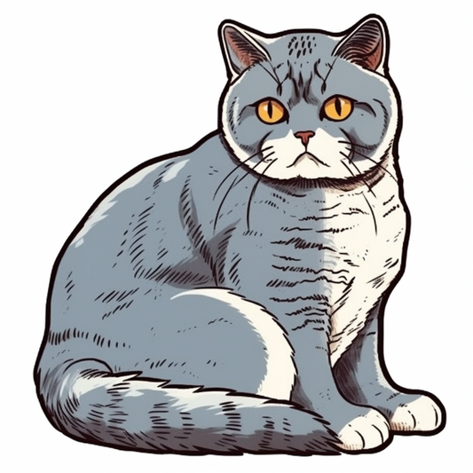 British Shorthair Cat Vinyl Decal Sticker for Car, Laptop, Tumbler and more # 0094