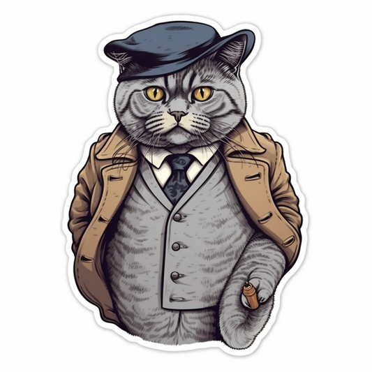 British Shorthair Cat Vinyl Decal Sticker for Car, Laptop, Tumbler and more # 0090