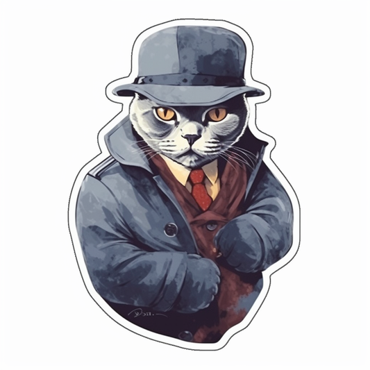 British Shorthair Cat Vinyl Decal Sticker for Car, Laptop, Tumbler and more # 0099