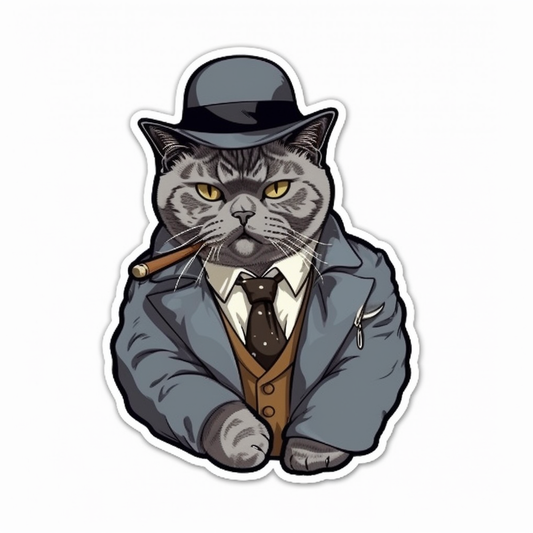 British Shorthair Cat Vinyl Decal Sticker for Car, Laptop, Tumbler and more # 0097