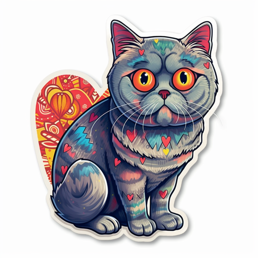British Shorthair Cat Vinyl Decal Sticker for Car, Laptop, Tumbler and more # 0067