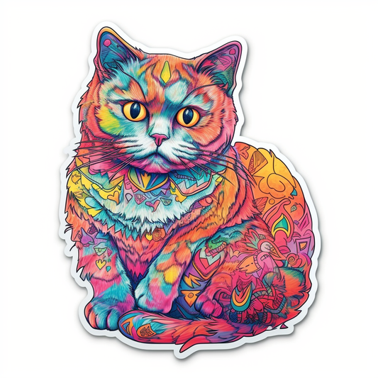 British Shorthair Cat Vinyl Decal Sticker for Car, Laptop, Tumbler and more # 0075