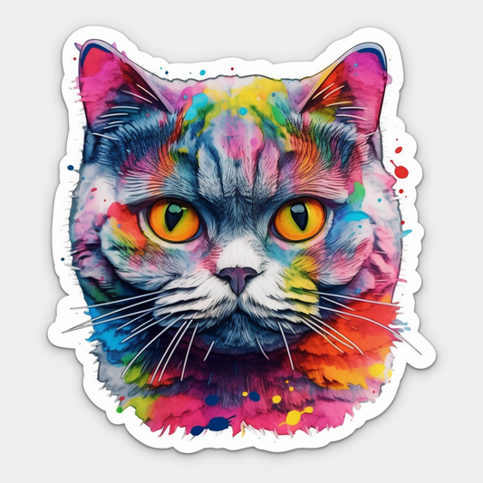 British Shorthair Cat Vinyl Decal Sticker for Car, Laptop, Tumbler and more # 0074