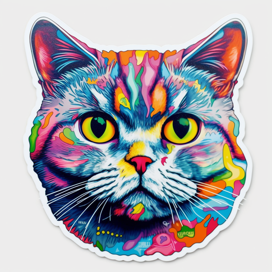British Shorthair Cat Vinyl Decal Sticker for Car, Laptop, Tumbler and more # 0083