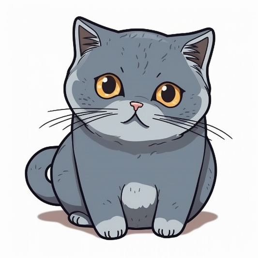 British Shorthair Cat Vinyl Decal Sticker for Car, Laptop, Tumbler and more # 0082