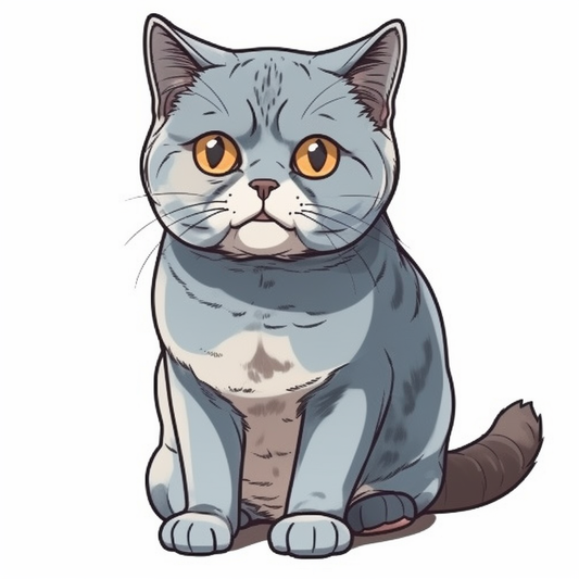 British Shorthair Cat Vinyl Decal Sticker for Car, Laptop, Tumbler and more # 0088