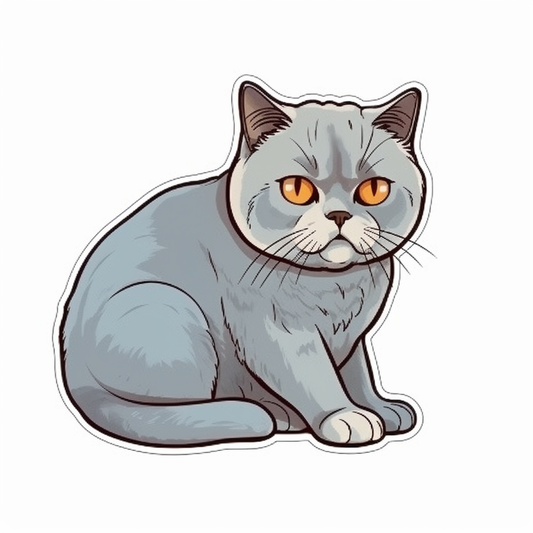 British Shorthair Cat Vinyl Decal Sticker for Car, Laptop, Tumbler and more # 0096