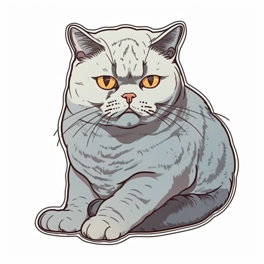 British Shorthair Cat Vinyl Decal Sticker for Car, Laptop, Tumbler and more # 0095