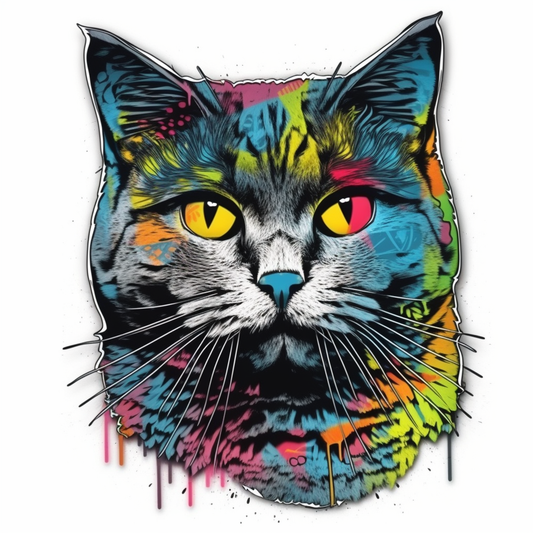 British Shorthair Cat Vinyl Decal Sticker for Car, Laptop, Tumbler and more # 00106