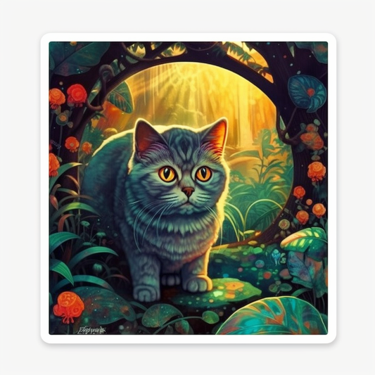 British Shorthair Cat Vinyl Decal Sticker for Car, Laptop, Tumbler and more # 00103