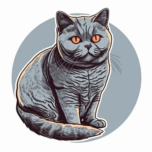 British Shorthair Cat Vinyl Decal Sticker for Car, Laptop, Tumbler and more # 00108