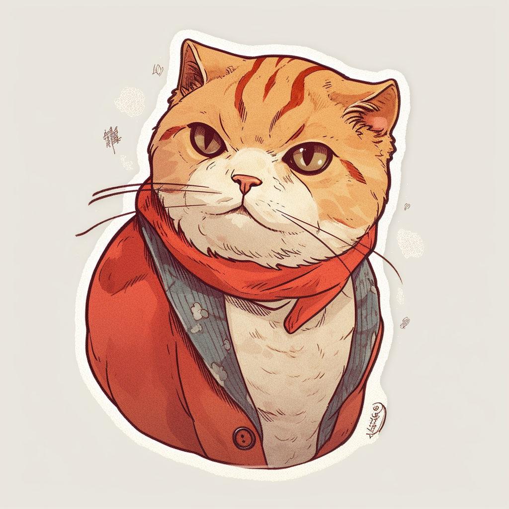 Scottish Fold Cat Vinyl Decal Sticker for Car, Laptop, Tumbler and more # 002013