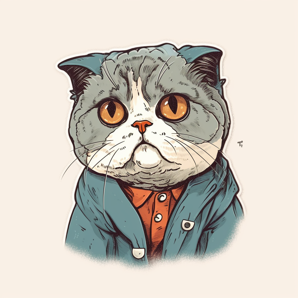 Scottish Fold Cat Vinyl Decal Sticker for Car, Laptop, Tumbler and more # 001960