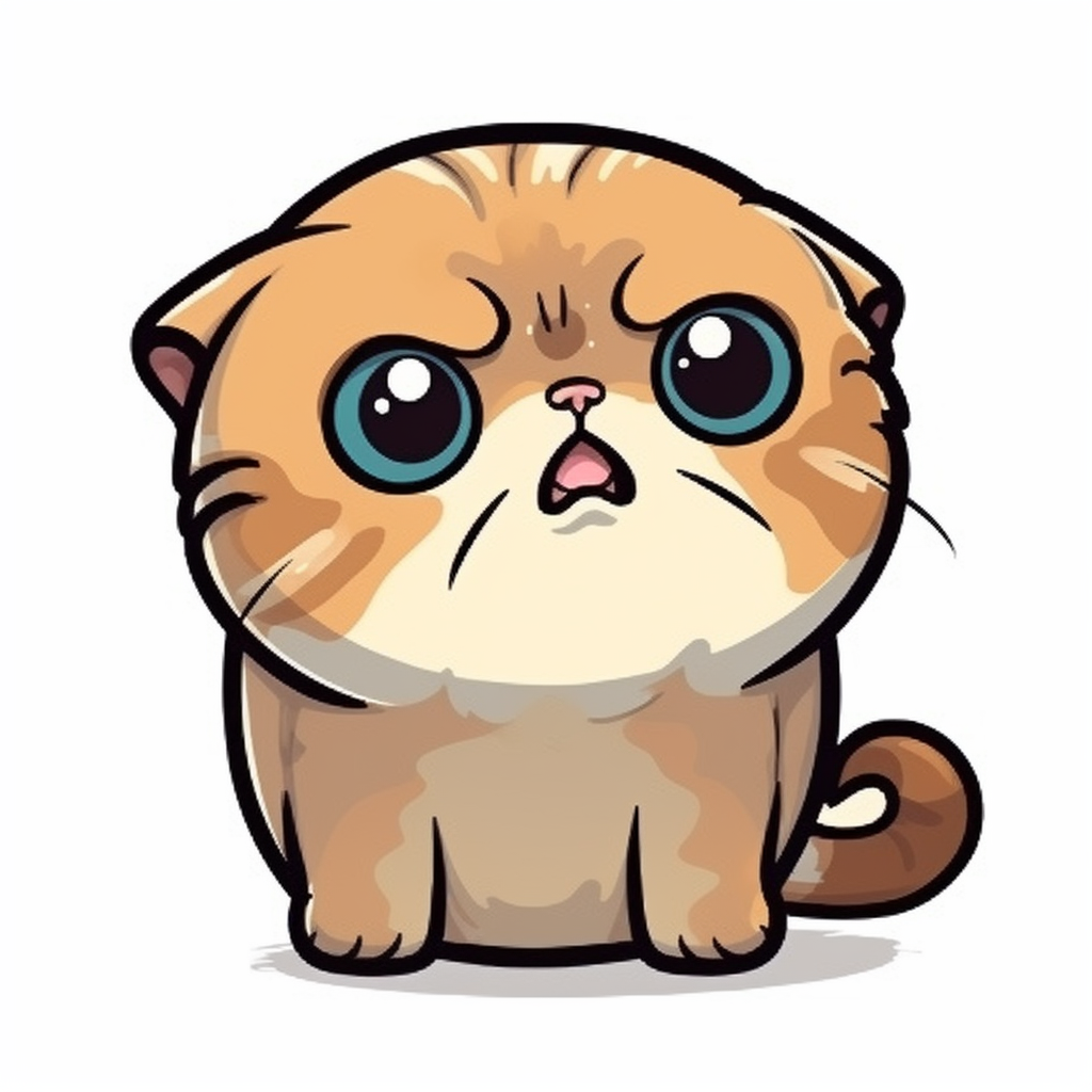 Scottish Fold Cat Vinyl Decal Sticker for Car, Laptop, Tumbler and more # 002187