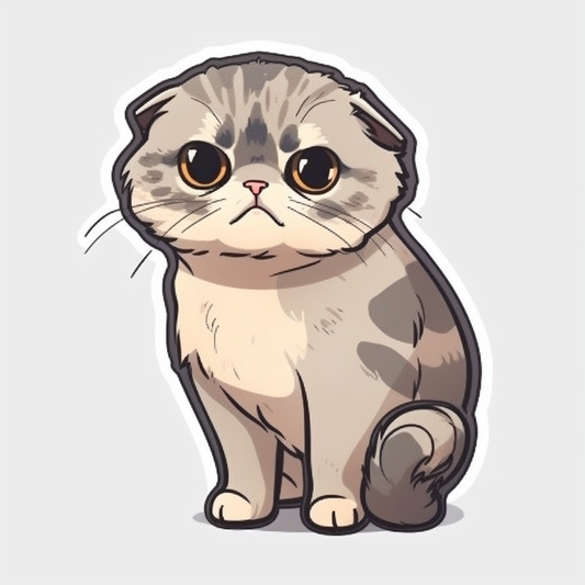 Scottish Fold Cat Vinyl Decal Sticker for Car, Laptop, Tumbler and more # 001905