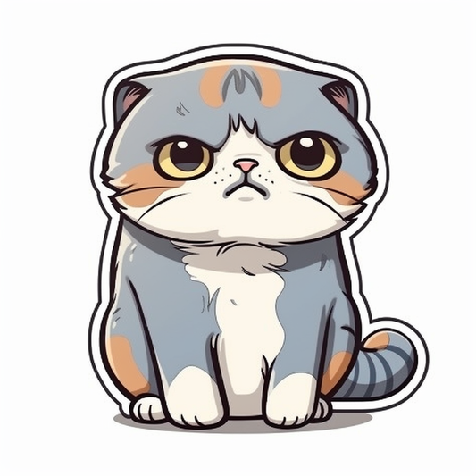 Scottish Fold Cat Vinyl Decal Sticker for Car, Laptop, Tumbler and more # 001906