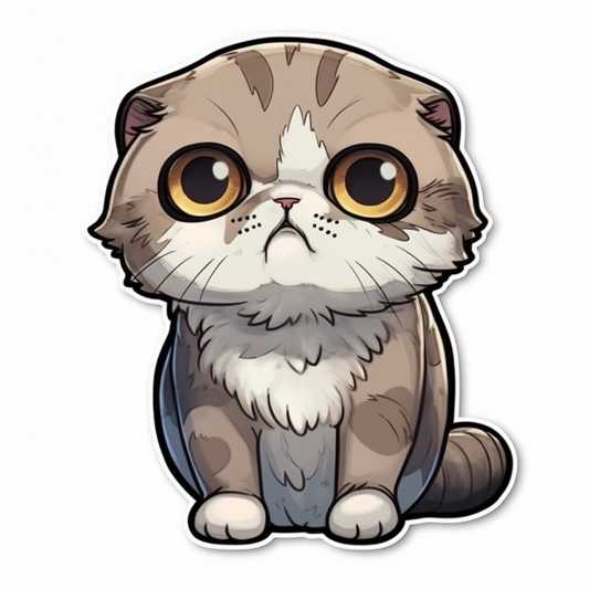 Scottish Fold Cat Vinyl Decal Sticker for Car, Laptop, Tumbler and more # 001899