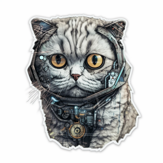 Scottish Fold Cat Vinyl Decal Sticker for Car, Laptop, Tumbler and more # 002056