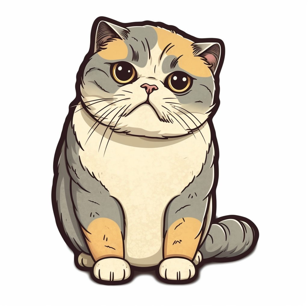 Scottish Fold Cat Vinyl Decal Sticker for Car, Laptop, Tumbler and more # 002063