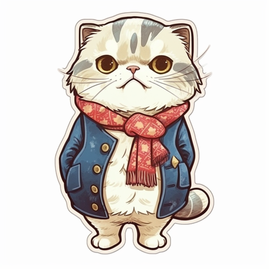 Scottish Fold Cat Vinyl Decal Sticker for Car, Laptop, Tumbler and more # 002212