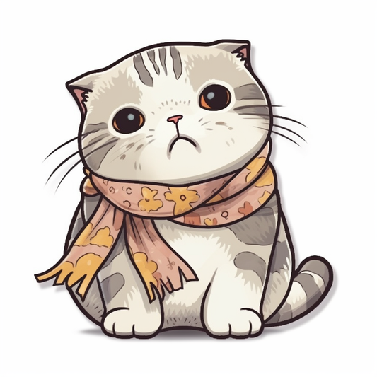 Scottish Fold Cat Vinyl Decal Sticker for Car, Laptop, Tumbler and more # 001904