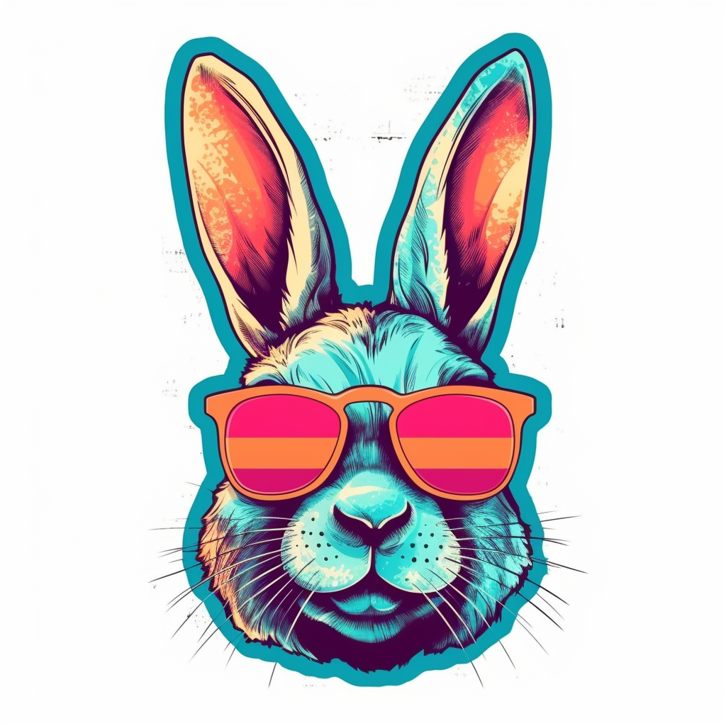 Bunny Rabbit Vinyl Decal Sticker for Car, Laptop, Tumbler and more # 004285