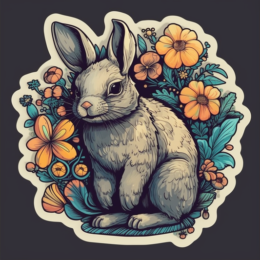 Bunny Rabbit Vinyl Decal Sticker for Car, Laptop, Tumbler and more # 004303