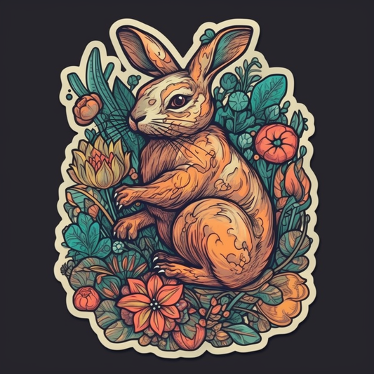 Bunny Rabbit Vinyl Decal Sticker for Car, Laptop, Tumbler and more # 004300