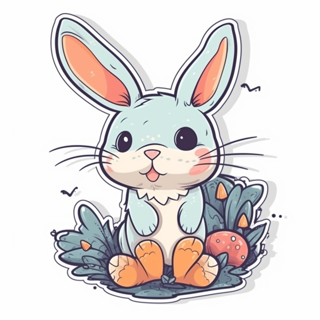 Bunny Rabbit Vinyl Decal Sticker for Car, Laptop, Tumbler and more # 004305