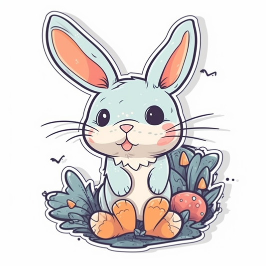 Bunny Rabbit Vinyl Decal Sticker for Car, Laptop, Tumbler and more # 004305