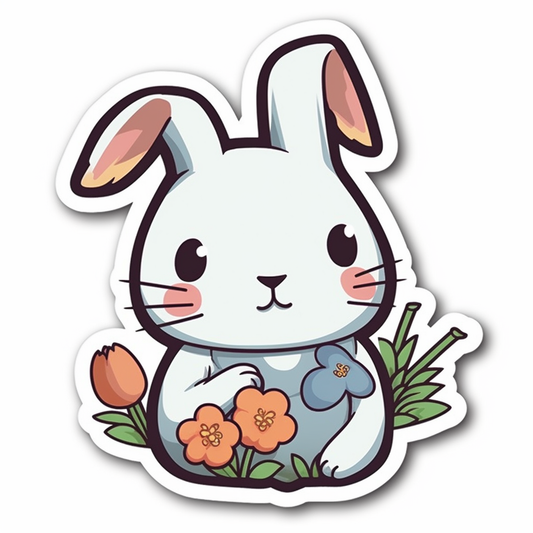 Bunny Rabbit Vinyl Decal Sticker for Car, Laptop, Tumbler and more # 004276