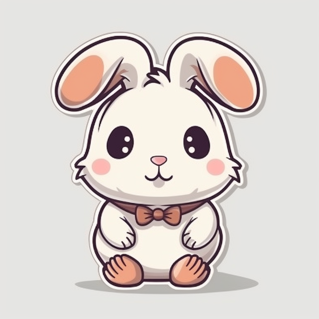 Bunny Rabbit Vinyl Decal Sticker for Car, Laptop, Tumbler and more # 004309