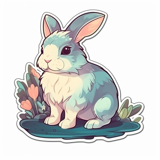 Bunny Rabbit Vinyl Decal Sticker for Car, Laptop, Tumbler and more # 004319