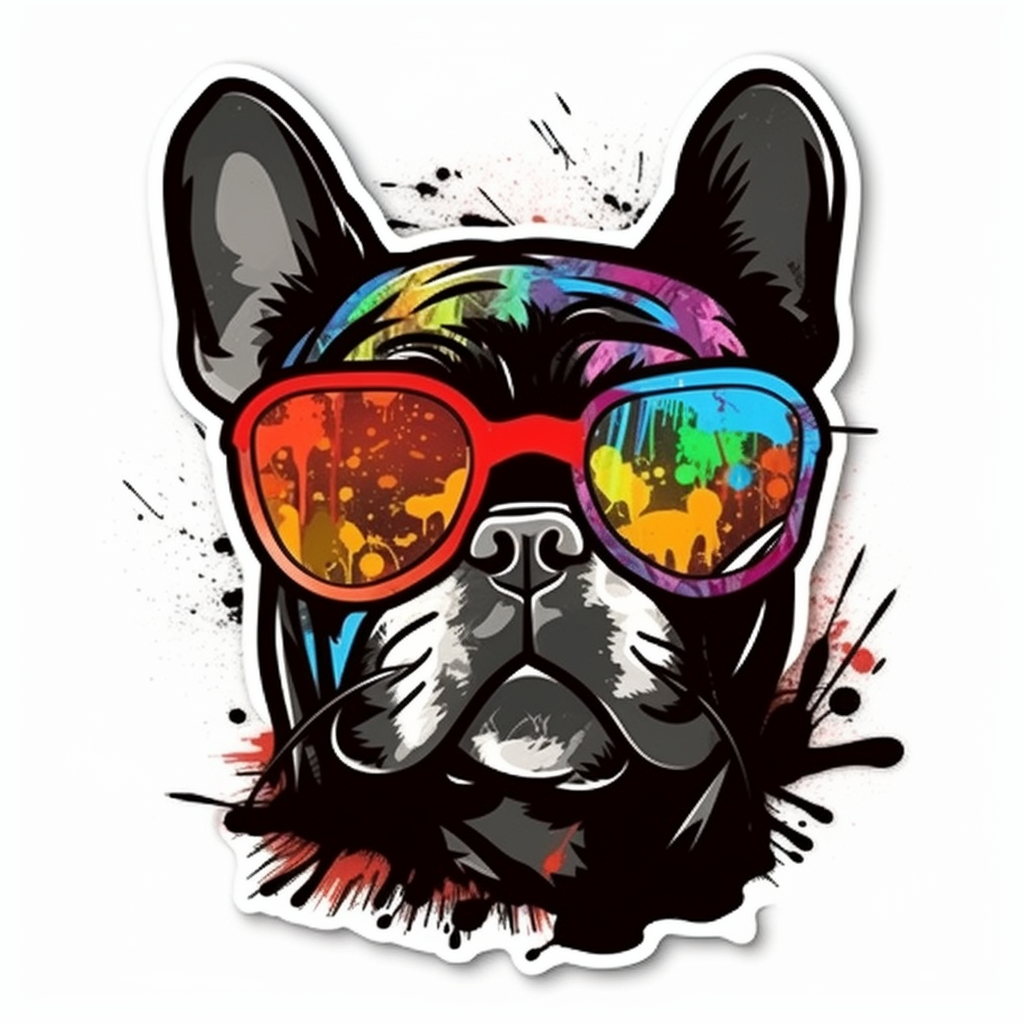 FouFou Dog Vinyl Decal Sticker for Car, Laptop, Tumbler and more # 2089