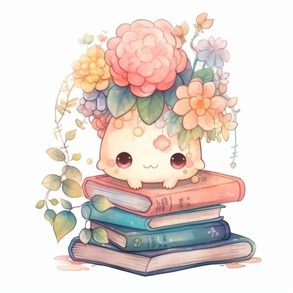 Flower Growing on a Book Vinyl Decal Sticker for Car, Laptop, Tumbler and more # 006978