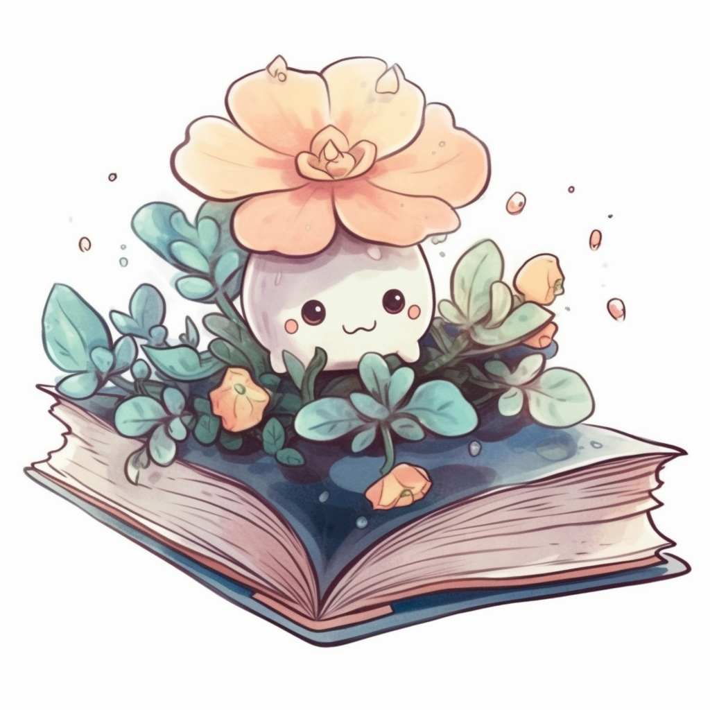 Flower Growing on a Book Vinyl Decal Sticker for Car, Laptop, Tumbler and more # 006985