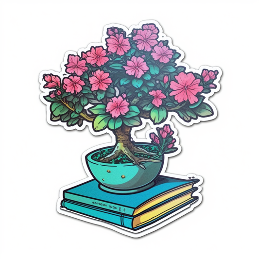 Flower Growing on a Book Vinyl Decal Sticker for Car, Laptop, Tumbler and more # 006987