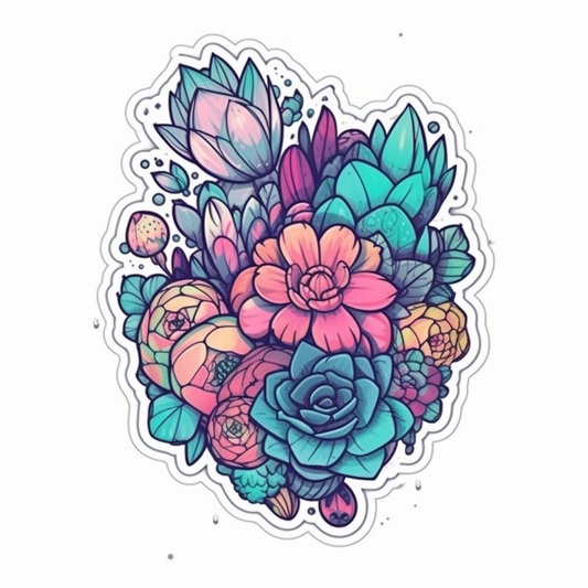 Succulent Vinyl Decal Sticker for Car, Laptop, Tumbler and more # 006690