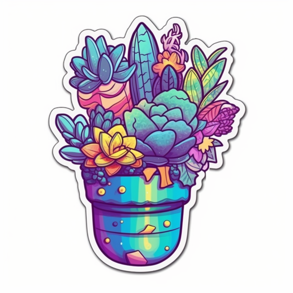 Succulent Vinyl Decal Sticker for Car, Laptop, Tumbler and more # 006692