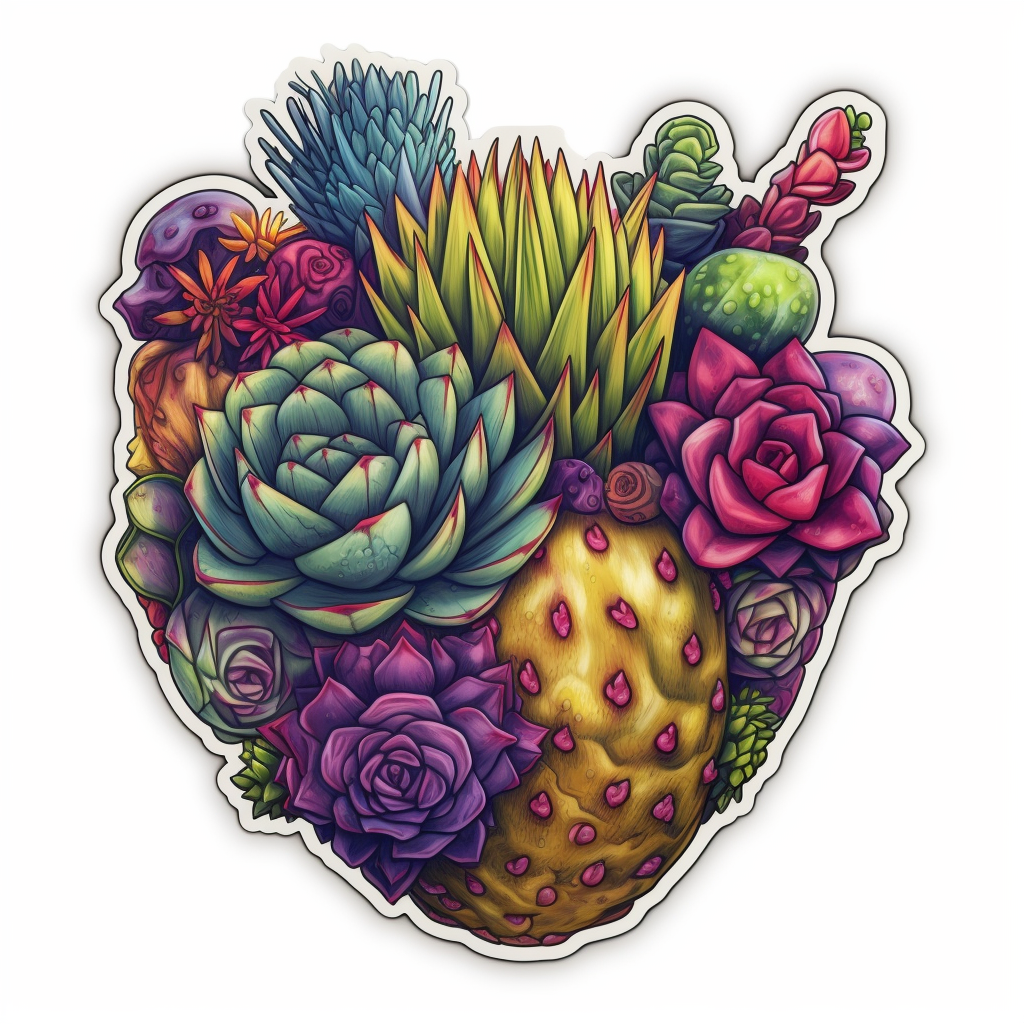 Succulent Vinyl Decal Sticker for Car, Laptop, Tumbler and more # 006701