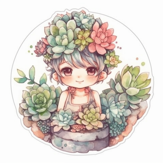 Succulent Vinyl Decal Sticker for Car, Laptop, Tumbler and more # 006698