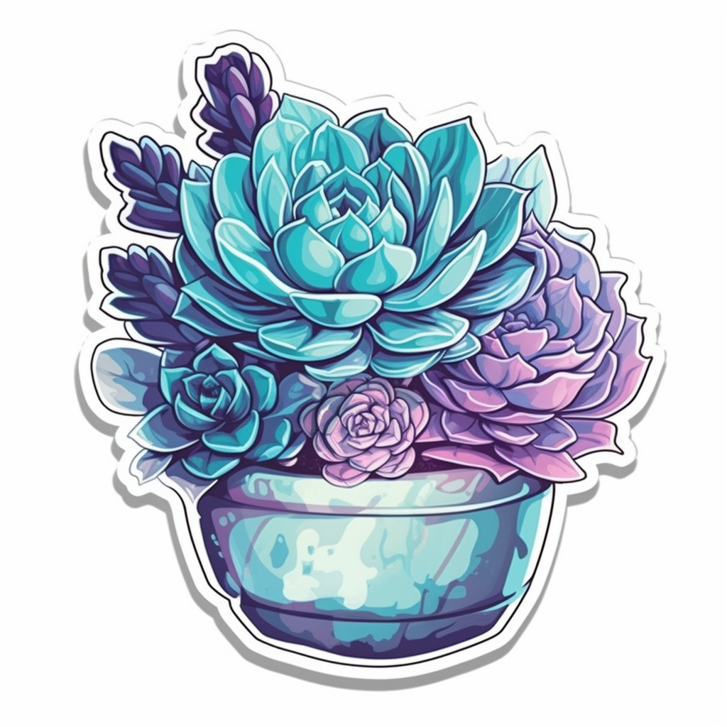 Succulent Vinyl Decal Sticker for Car, Laptop, Tumbler and more # 006725